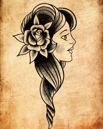 Chica con rosa