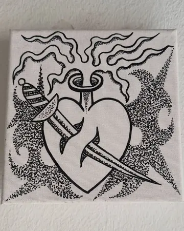 Corazón con daga