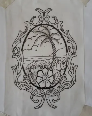 Isla en marco
