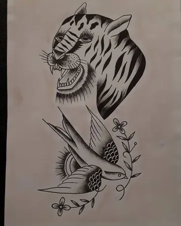 Tigre y golondrina